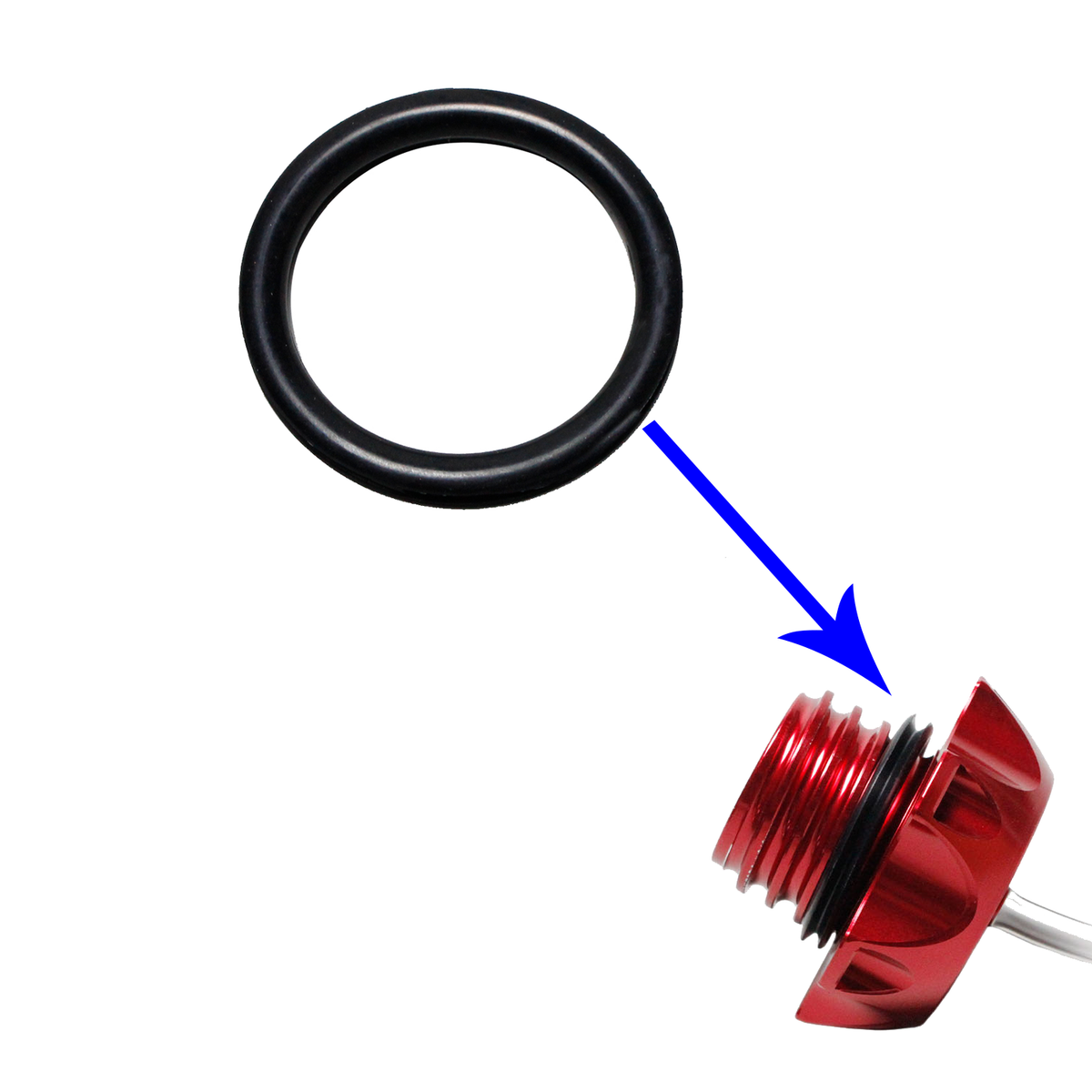 Black Fuel Gas Tank Cap Gasket Seal for Harley Softail Sportster