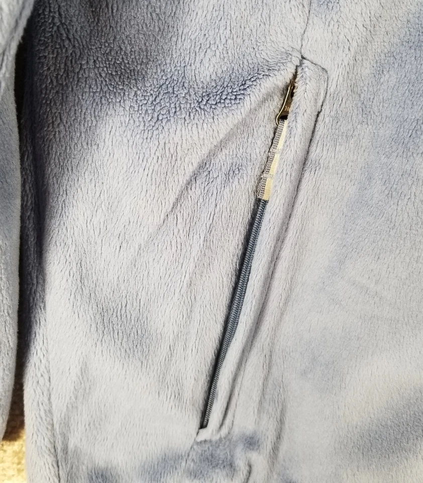 Chaqueta Columbia Imitación Piel Niña XL 18/20 Pila Baja Cremallera Completa Cómoda Azul Periwinkle Foto 4 de 4