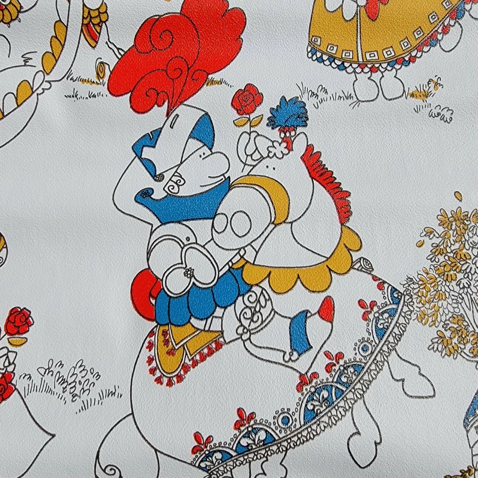 Papel pintado vintage niños 15 yardas años 70 dragón dibujos animados caballero brillante Foto 4 de 4