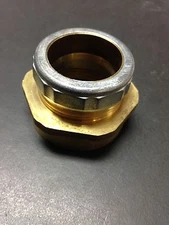 Dearborn Brass Ground Joint Waste Connector 1-1/4" Slip x 1-1/2" Female NPT