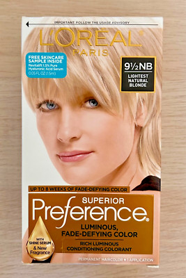 L Oreal Superior Preference 9 1/2NB Lightest Natural Blonde   NEW Sealed