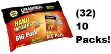 32 Grabber Warmer HWPP10 10 pair packs Big Pack Foil Bag Hand Warmers - 320 pair