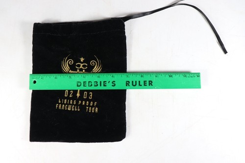 Cher Living Proof Farewell Tour 02/03 Velvet Drawstring Bag Black Gold Logo (H) - Picture 3 of 7