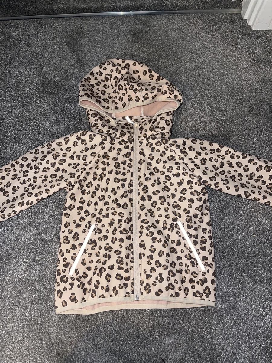 Leopard print raincoat with cheap hood
