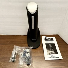 Ozeri Black Electric Wine Opener OW04A Rechargeable W/ Stopper & Foil Cutter
