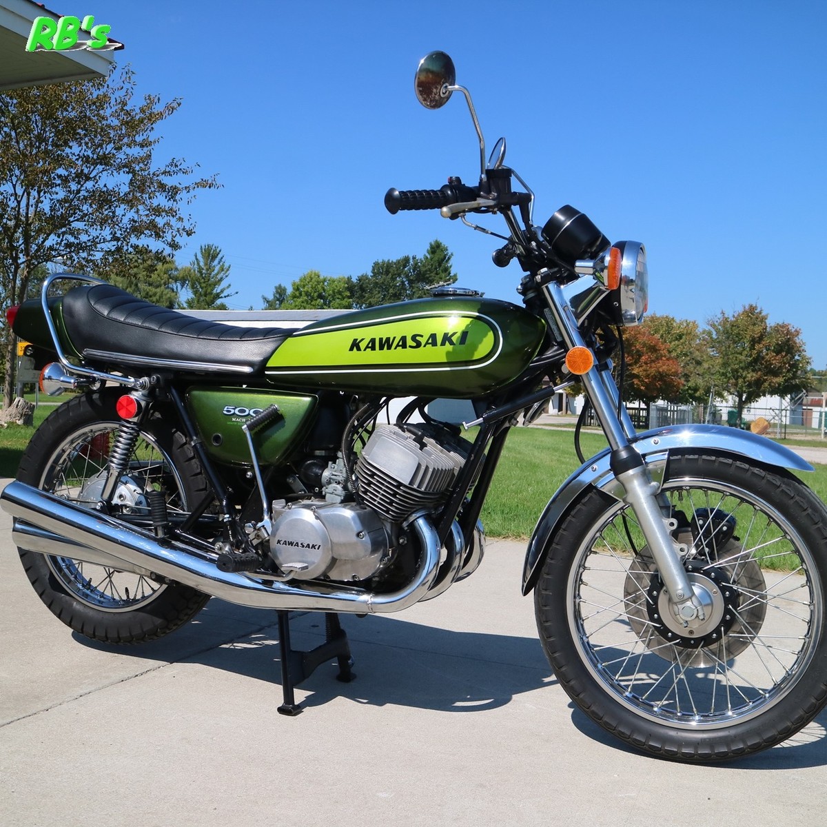 Kawasaki H1 500 Triple 1974 H1e GREEN Decal set - The BEST! | eBay