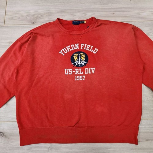 Polo Ralph Lauren Vintage Fit Long Sleeve Crewneck Fleece Graphic Sweatshirt XXL - Picture 15 of 16