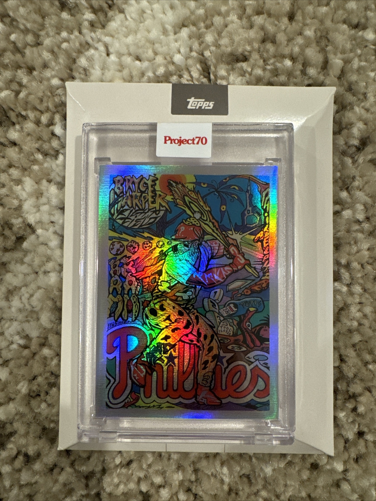 2021 TOPPS PROJECT 70 BRYCE HARPER BY JK5 - RAINBOW FOIL 15/70 #341