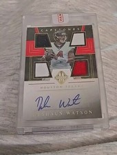 2019 Majestic Capstones Deshaun Watson quad patch relics on card autograph 7/25 