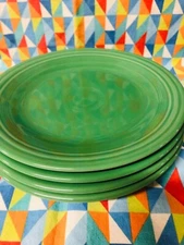 NEW 4 FIESTAWARE 10.5" Meadow Green set lot DINNER PLATES FIESTA FREE SHIPPING 