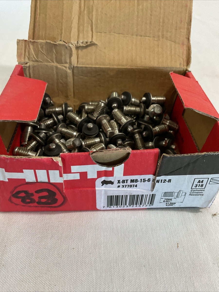 Hilti X-BT M8 15-6 SN12-R 377074 83 Pieces (MISSING DRILL BIT AND