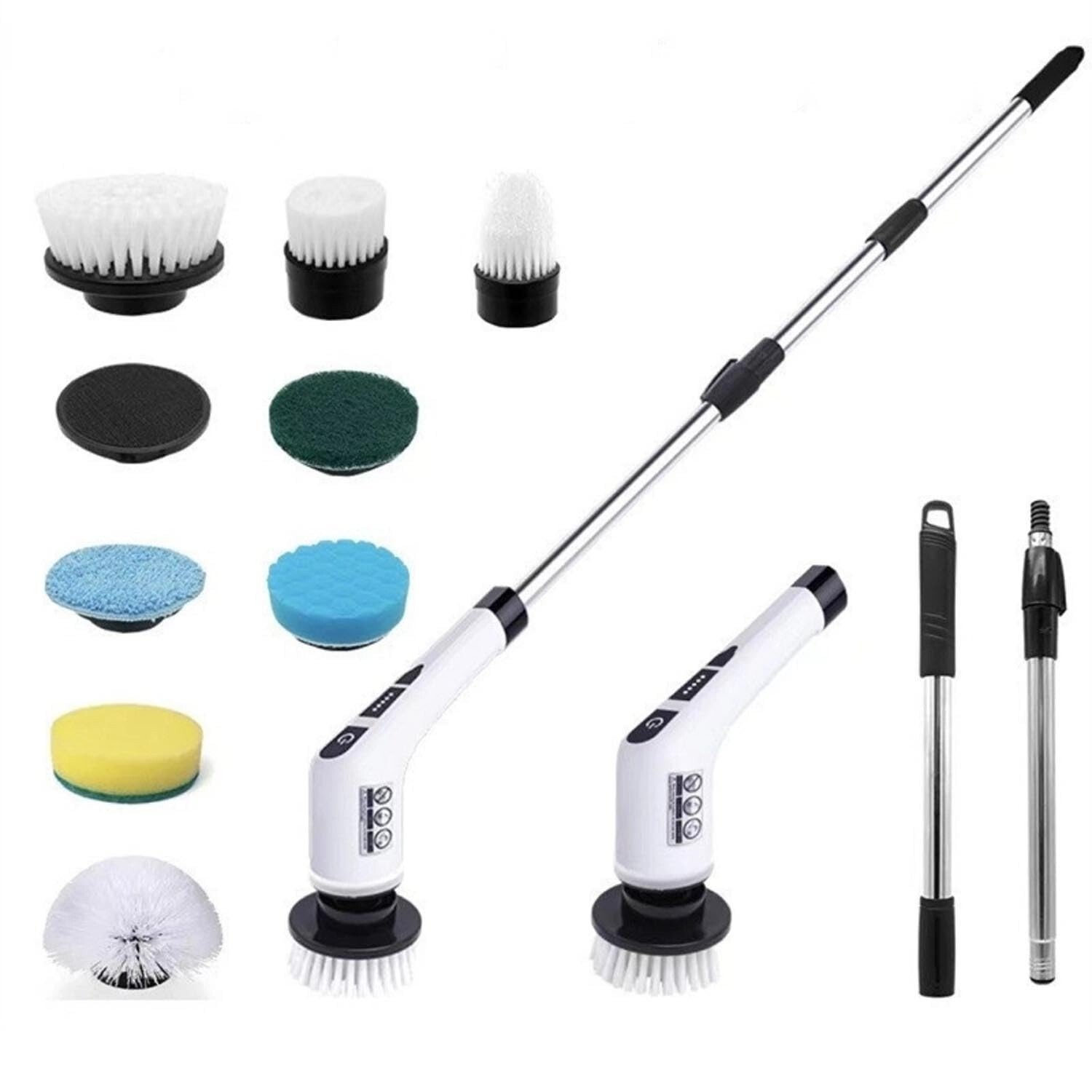 Electric Spin Scrubber Cordless Electric Bathroom Scrubber with 9 Replaceable...