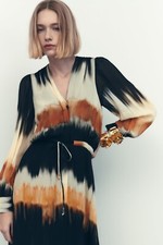 ZARA WOMAN TIE-DYE MIDI DRESS ALL SIZES REF. MULTICOLOURED | 9479/251