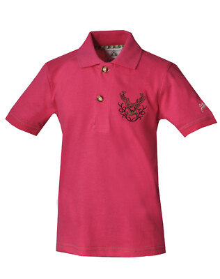 KINDER TRACHTEN POLOSHIRT TRACHTENSHIRT HOHENPOLDING PINK ISAR TRACHTEN