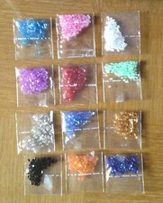 Lot of 36 (3 x 12) packets of colors of small tube beads 