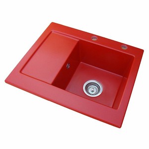 Dalia Granitspüle, 1-Becken, Siphon, Spülbecken, Küchenspüle, Spüle Rot | eBay