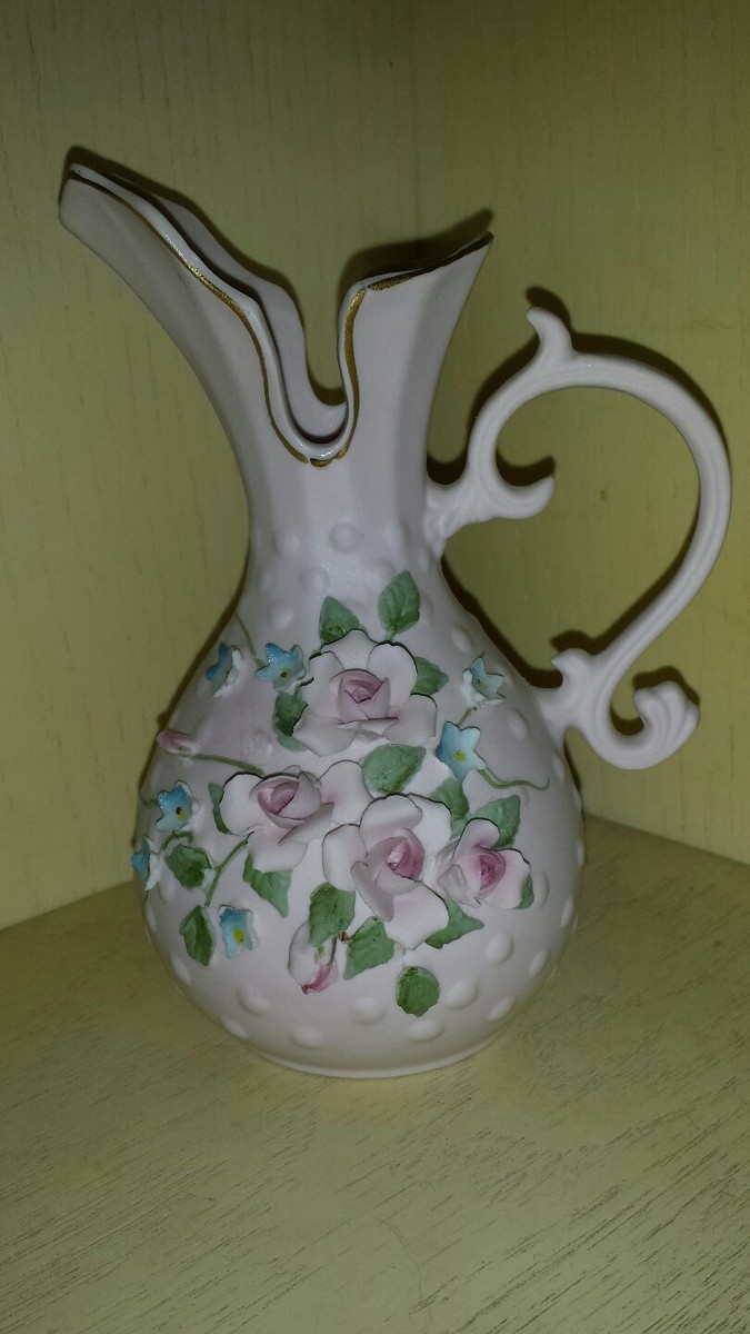 L'Amour China Japan Hand Painted Vase 7362 Pink Ornate Beautiful