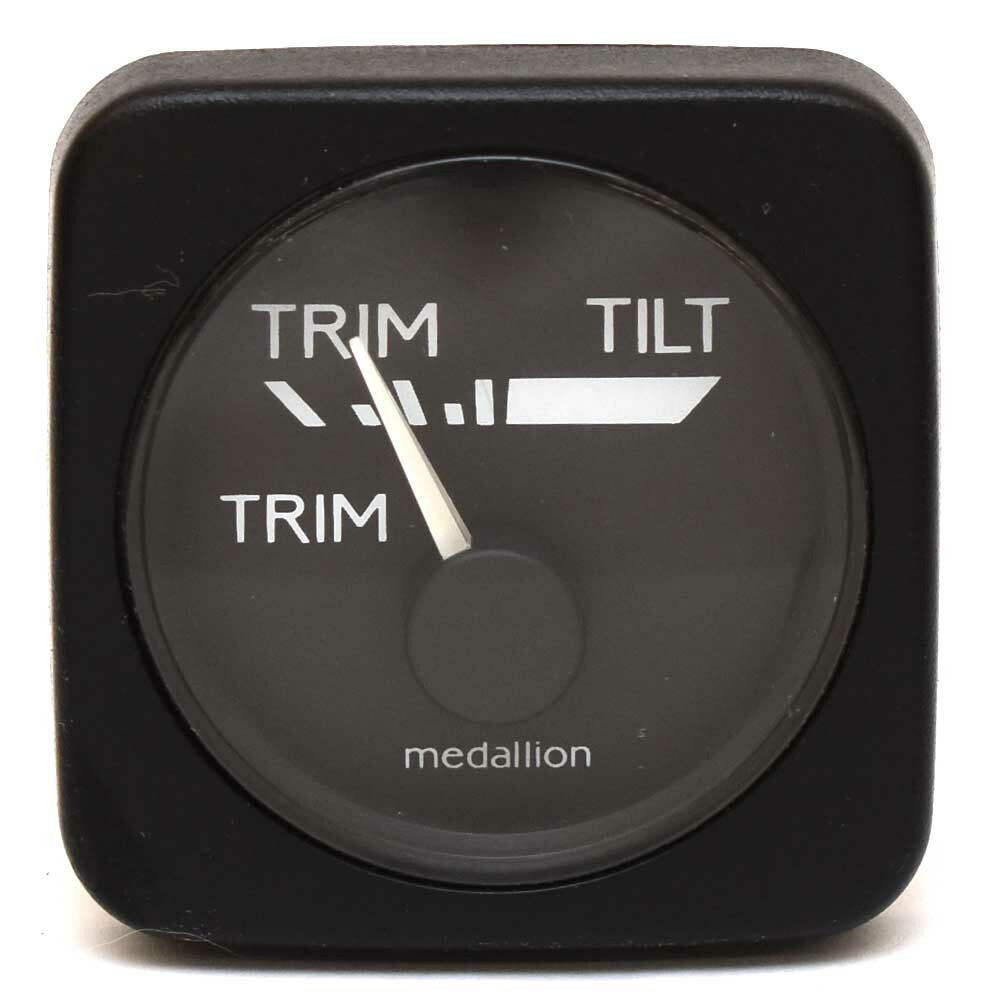 Medallion Marine Boat Trim Gauge PI-096-51 | Mercury 2 Inch Square Bezel Black