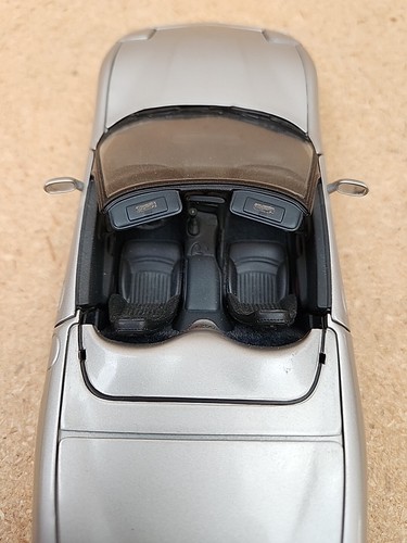 1/24 Franklin Mint 1998 Silver Corvette Convertible Dicast Car Only No Top - Bild 9 von 13