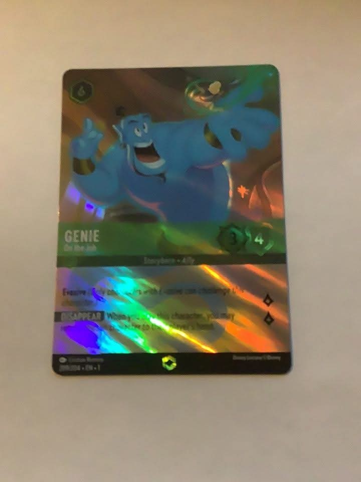 Disney Lorcana Genie Enchanted On the Job Holo Card 209/204 the First Chapter