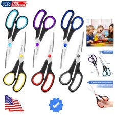 Scissors Set of 6-Pack, 8" Scissors All Purpose Comfort-Grip Handles, Sharp S...