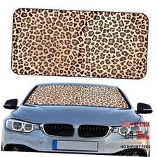 Windshield Sun Shade Foldable Car Front Window Covers for Car Nice Leopard