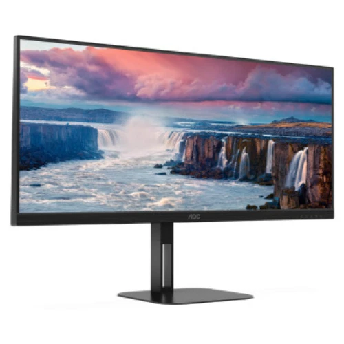 AOC 34" QHD 100Hz 4ms USB-C PD65W VA Monitor 21:9 1:4000 HDMI Black U34V5C-BK - Image 2 of 4