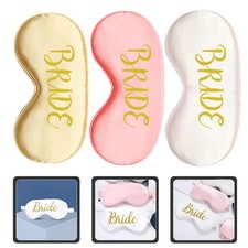 3 Pcs Decorative Eye Mask Bridesmaid Sleep for Sleeping Embroidered Silk Comfort