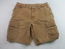 Duluth Trading Co Shorts Mens 36 Brown Cargo Workwear Cotton Utility Pockets