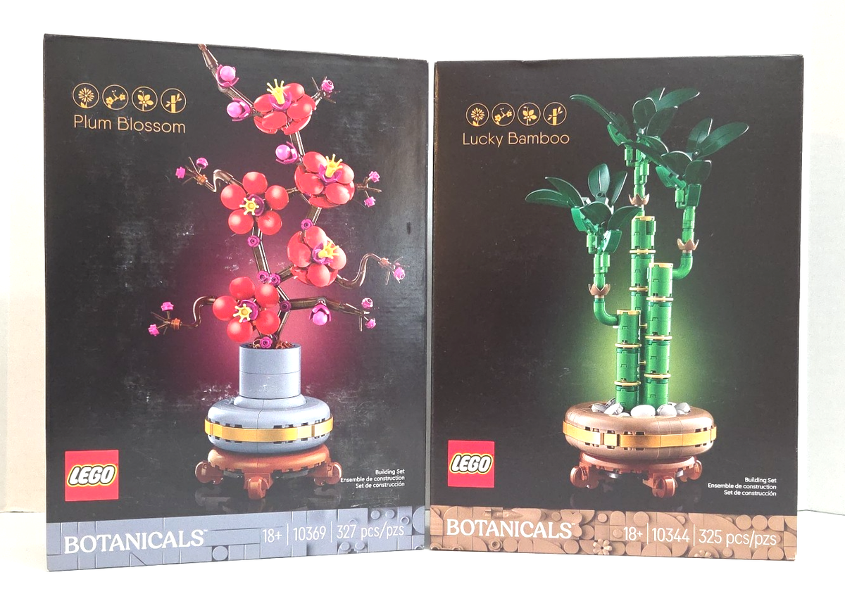 Lego Botanicals Lot 10344 Lucky Bamboo 10369 Plum Blossom Japanese