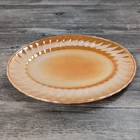 VTG Mid-Century Anchor Hocking Fire King Iridescent Peach Lustre Oval Platter