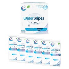 WaterWipes Sensitive Whole Body Cleansing Wipes, 30 Count Pack of 6 , white