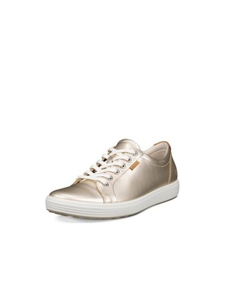 ECCO Women's Soft 7 Sneaker, Pure White Gold, 11-11.5 