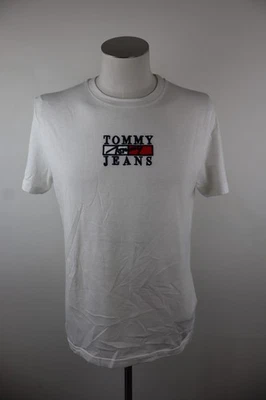 Tommy Hilfiger T-Shirt Homme Manica Corta Col Rond Coton Vintage Blanc Logo - Photo 1/4