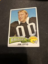 1975 Topps Foootball Card #497 Jim Otto Oakland Raiders HOF VgEx Free Shipping!