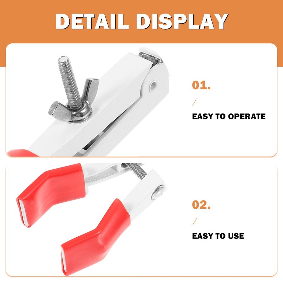 Condenser Tube Clamp Lab Test Tube Holder Clip Zinc Alloy Rubber ...
