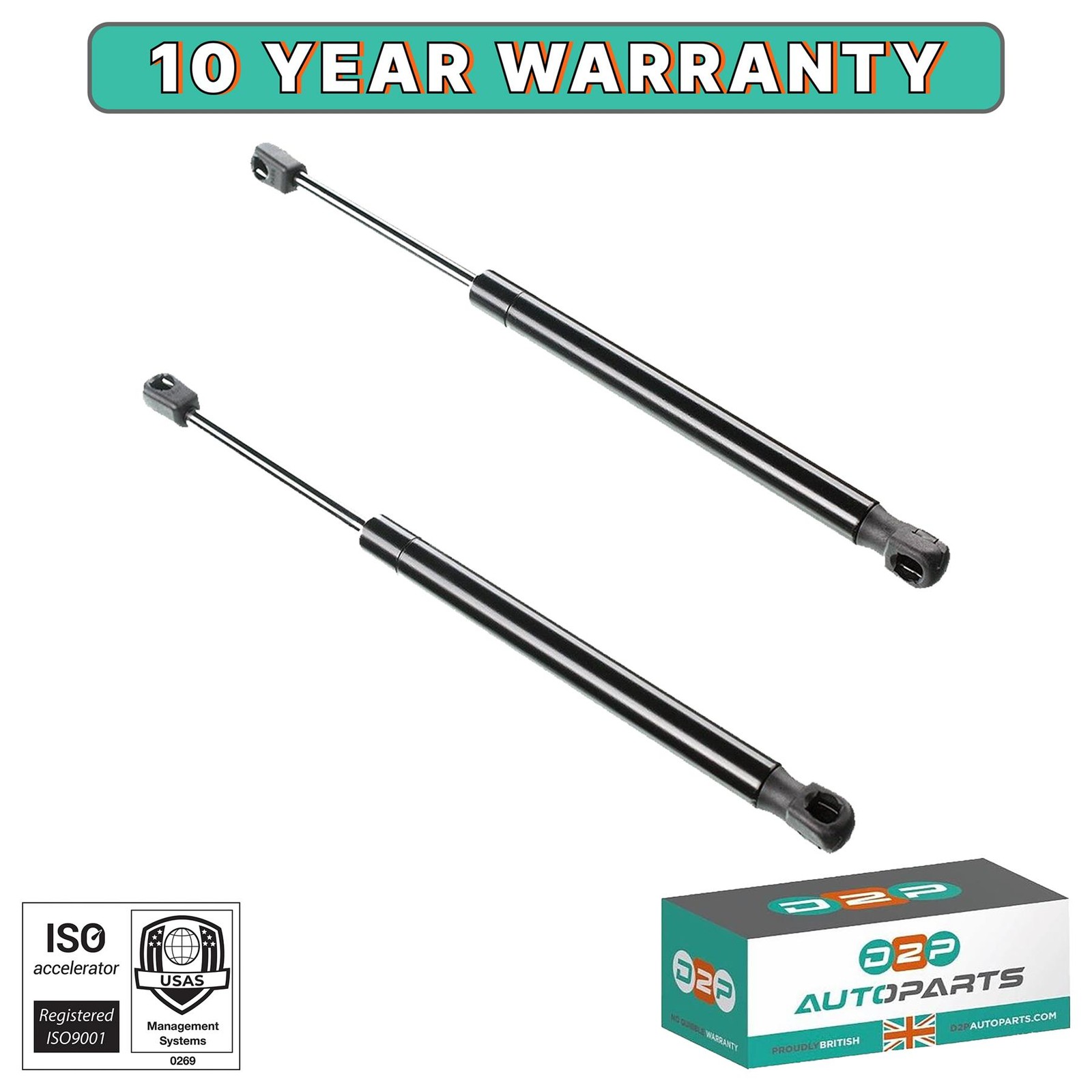 2x FOR SKODA FABIA 6Y2, 6Y5 (1999-2007) TAILGATE BOOT GAS STRUTS 6Y0827550A - Image 3