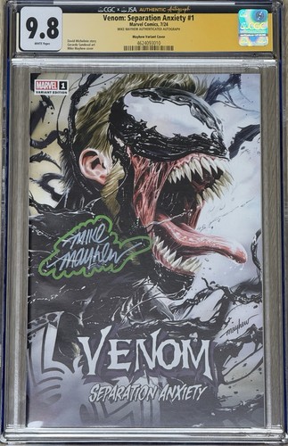 Venom: Separation Anxiety #1 7/24 Mike Mayhew Variant CGC 9.8 Signed With COA
