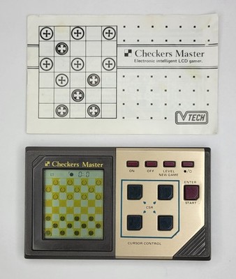 Rare Vintage 1983 Vtech Checkers Master Electronic Handheld Game Tested Works