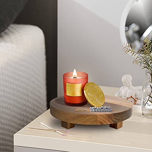 Wood Riser 2Pcs 7-9 Inch Wood Pedestal Stand Round,Wood Risers for Decor - Picture 6 of 6