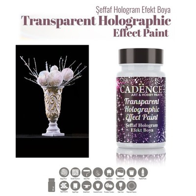Cadence Transparenz Hologramm Effektfarbe 90ML - Glitzerlack Wasserbasiert
