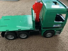 Bruder  Green Logging Truck 4143 Crane Made In Germany 2001  For Parts Or Repair