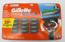 Gillette Fusion5 ProGlide Razor Blades for Men 12 Refills - Brand New