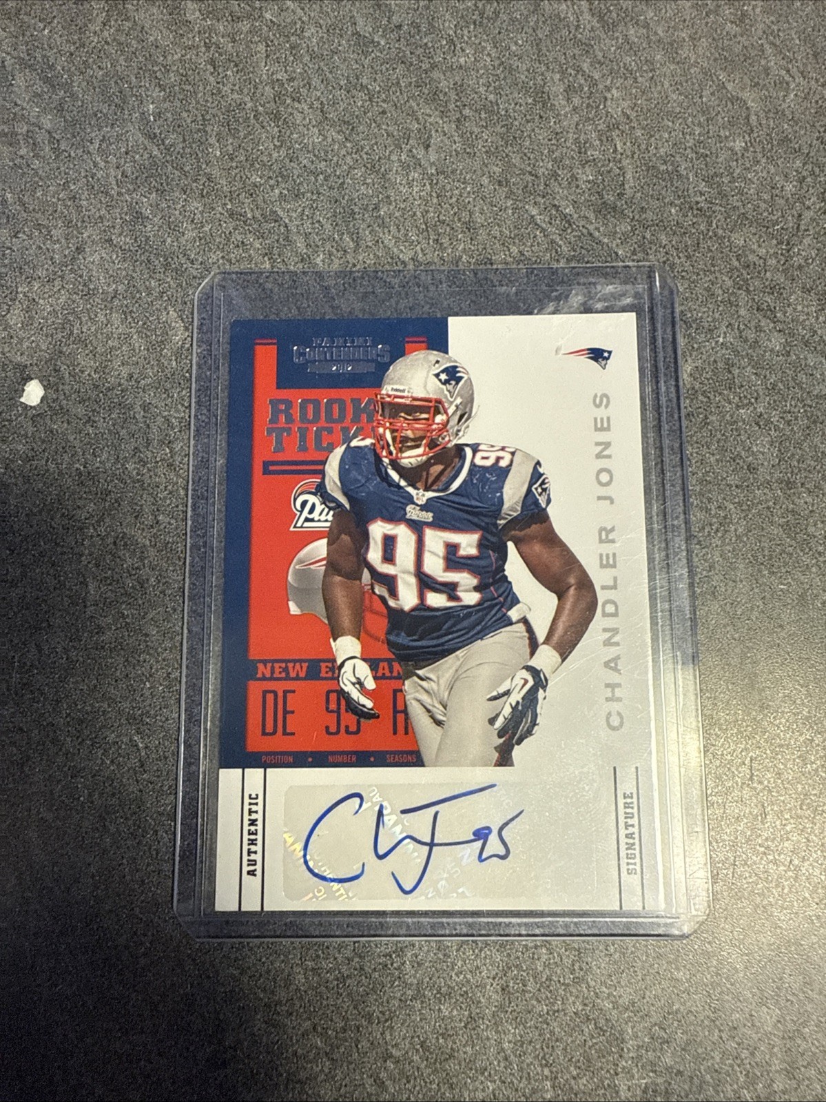 2012 Contenders Chandler Jones Rookie Ticket Auto Autograph RC #115 Patriots