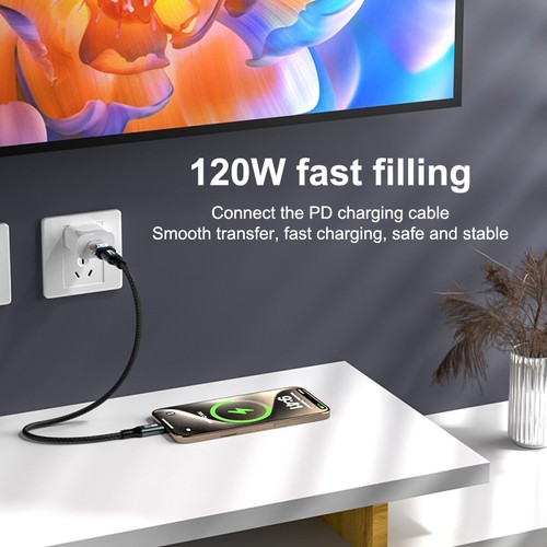 120W USB To Type C OTG Adapter Converter For Macbook IPhone IPad Xiaomi Lapt _pu - Zdjęcie 9 z 16