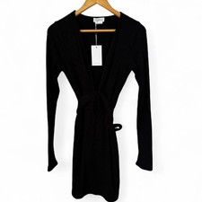 Lovers + Friends Women's Black Ribbed Knit Dress Size M NWT