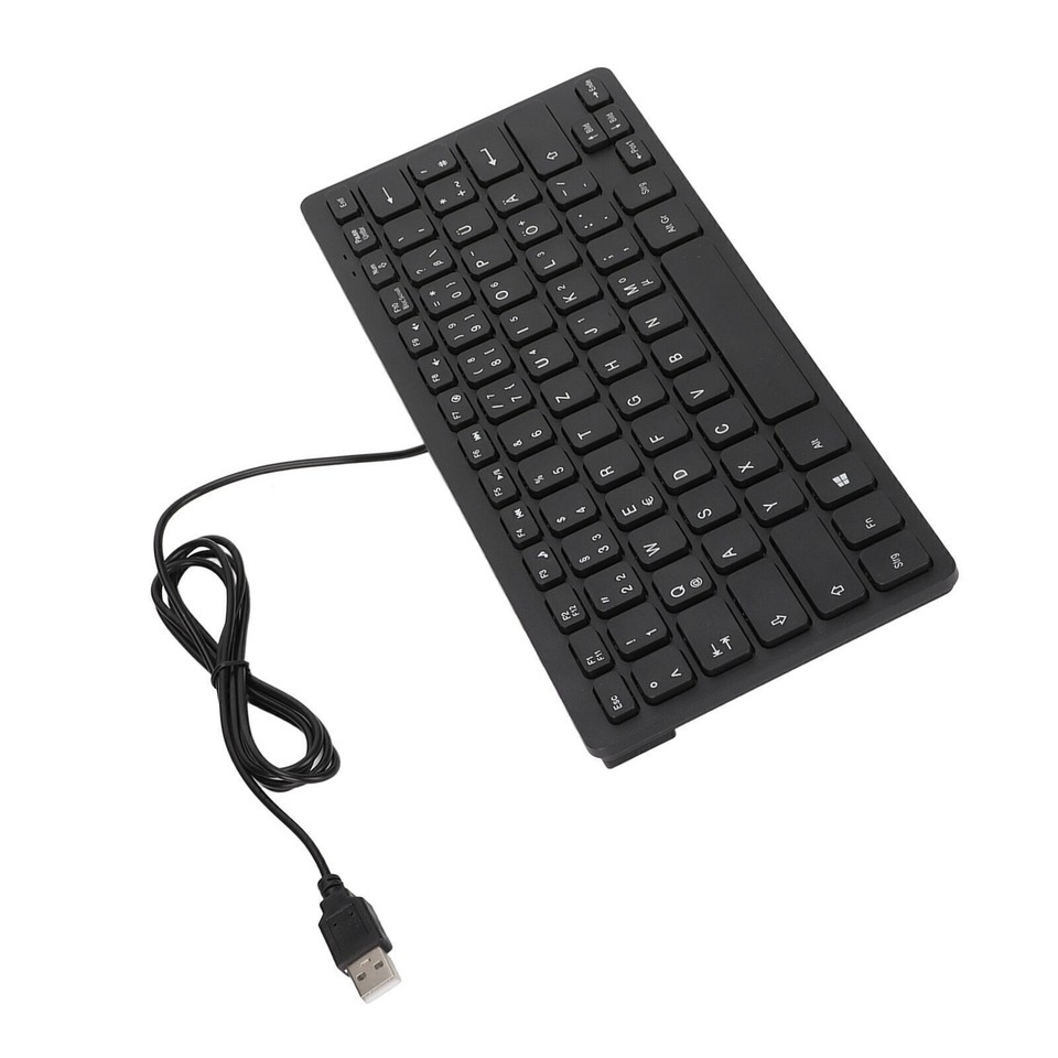 Keyboard 78 Key Mute Ultra Thin Wired Mini USB Interface Desktop ...