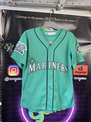 Ken Griffey Jr. #24 Seattle Mariners Teal MLB Jersey W/ 20th