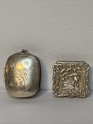 2 Vintage 925 Silver Pill Boxes