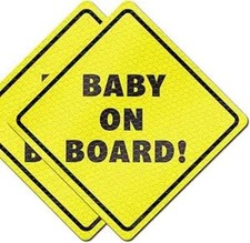 Signs for Cars - Reflective Magnet Sign for Bumper - 2 Pack Color: A Standard